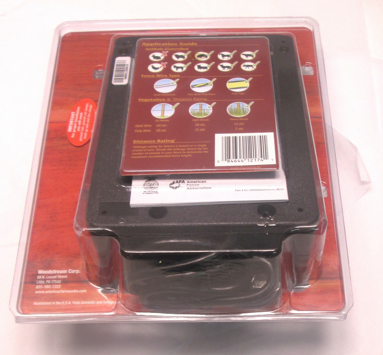 American Farm Works 60 Mile AC Low Impedance Electric Fence Controller - NEW