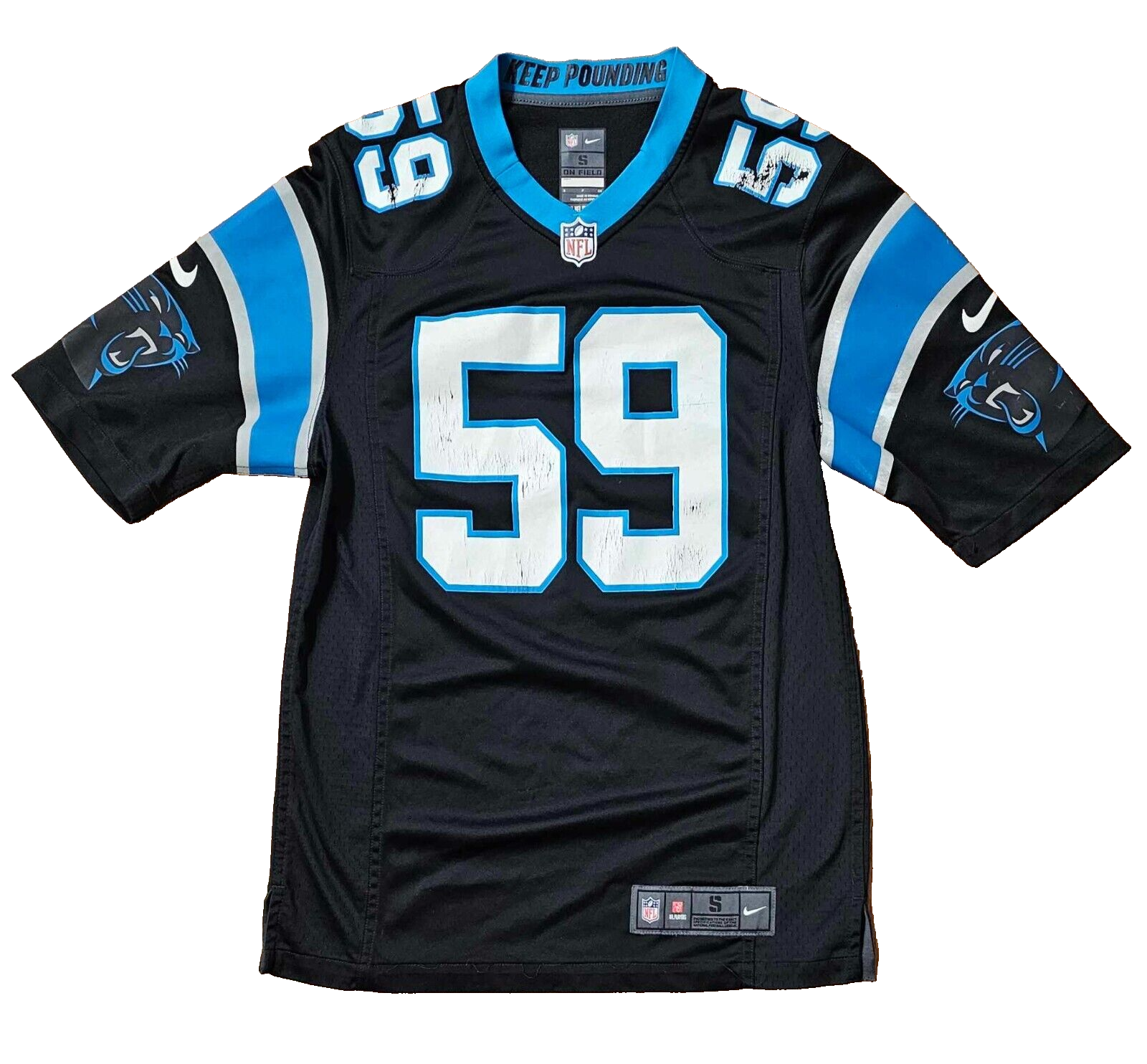 Nike Carolina Panthers No59 Luke Kuechly Olive Men's Stitched NFL Limited 2017 Salute To Service Jersey