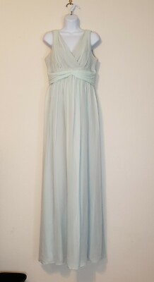 Donna Morgan Women's Spearmint Julie Double V-Neck Floorlength Chiffon Gown 8