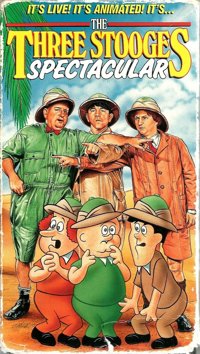 The Three Stooges Spectacular VHS 1991 Animated Larry Moe