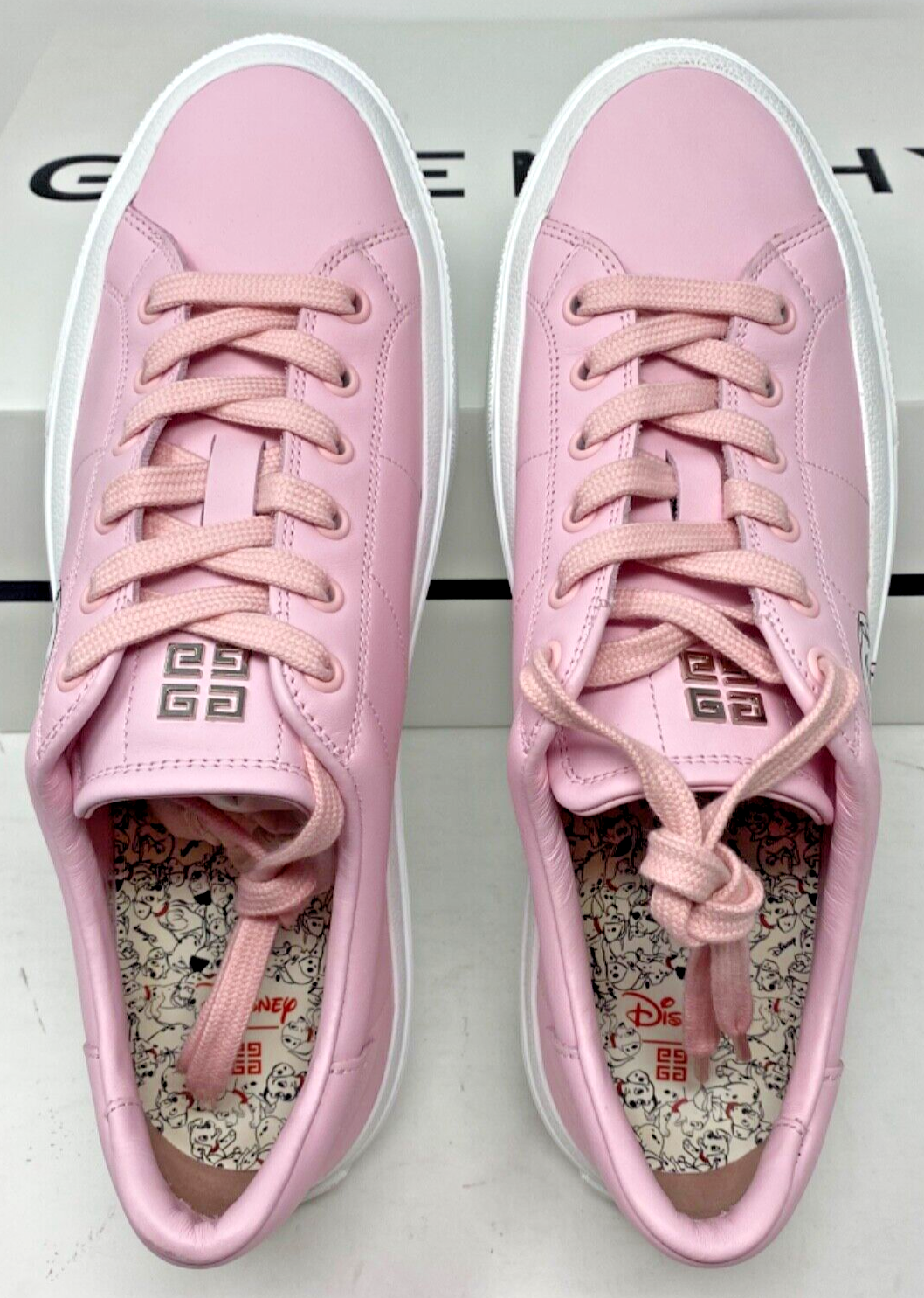 Pre-owned Givenchy Disney 101 Dalmatians City Sport Low-top Leather Sneakers Pink 39 Eu 9