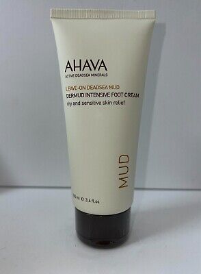Ahava Leave-On Dead Sea Mud Dermud Intensive Foot Cream 3.4oz New As Pictured