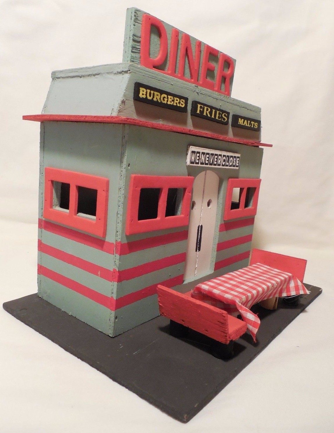 Fifties DINER Birdhouse NEW Wood 50's American Vintage Style Decorative