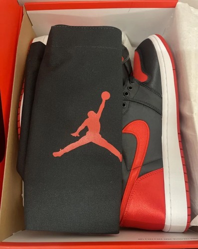 Pre-owned Jordan Nike Air  1 Og High Retro Satin Bred Women's Size 11.5w / 10m - Fd4810-061 In Black