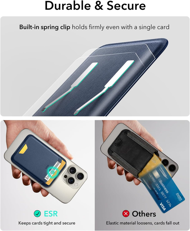 for MagSafe Wallet, 5-Card Holder with RFID Blocking, MagSafe Sticker Included,