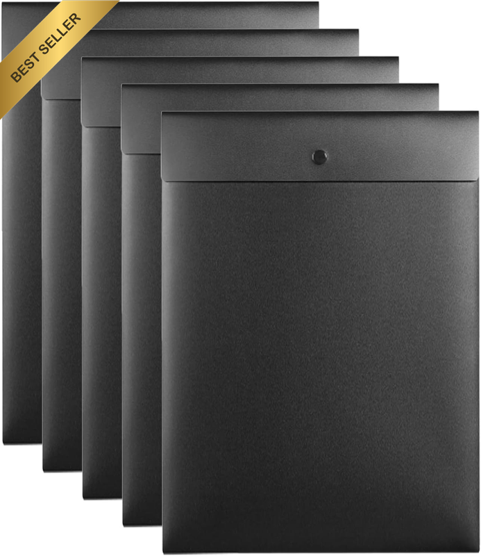 Vertical File Folders Poly Filing Envelope Plastic Project Folder with Snap Butt