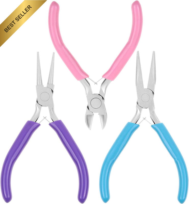 Jewelry Pliers,  3Pcs Jewelry Making Pliers Tools with Needle Nose Pliers/Chain
