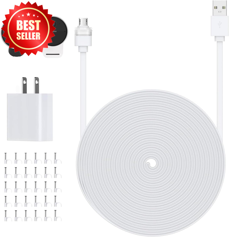 SimpliSafe Outdoor Security Camera Power Cable 25FT Charging  Weatherproof Cord 