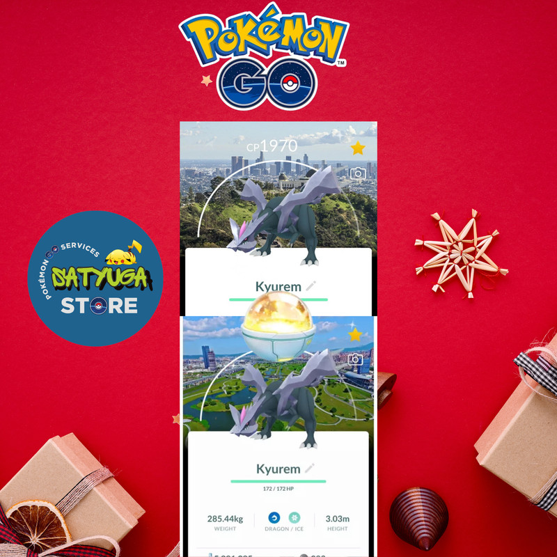 Pokémon Go shiny Kyurem background - TRADE 20k stardust