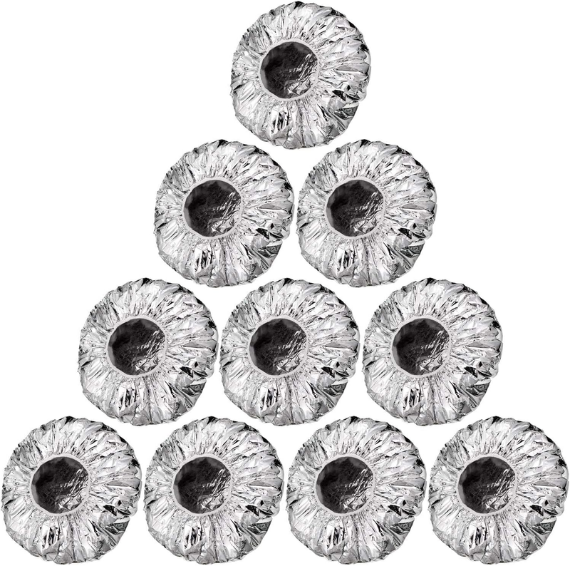 10 Pcs Aluminum Foil Heat Cap for Deep Conditioning,12 Inch Reusable Deep Condit