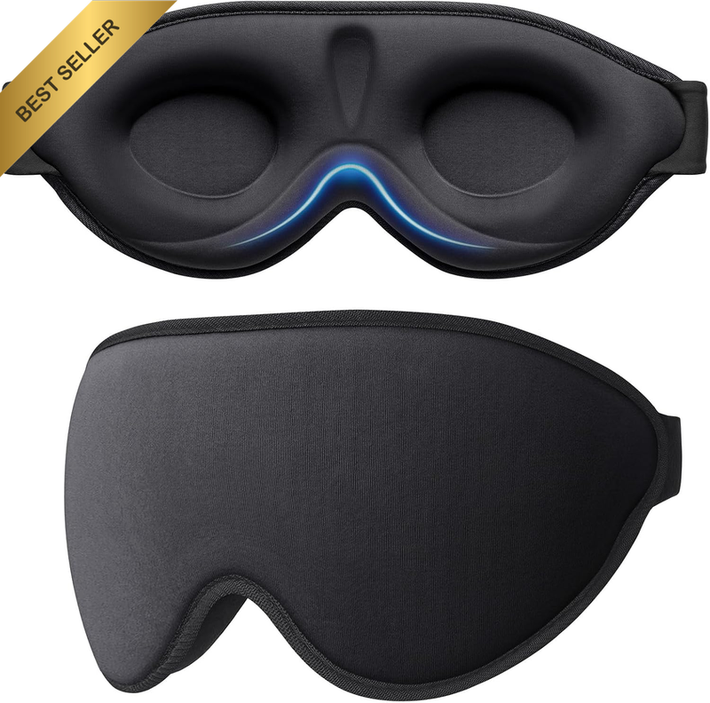3D Blackout Eye Mask for Men & Women-Zero Pressure Sleep Mask-Ergonomic Design E