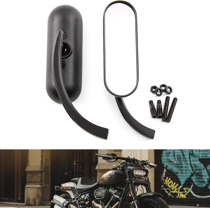 Universal Mini Motorcycle Oval Rearview Mirrors with 8Mm 10Mm Bolts - Retro Hand
