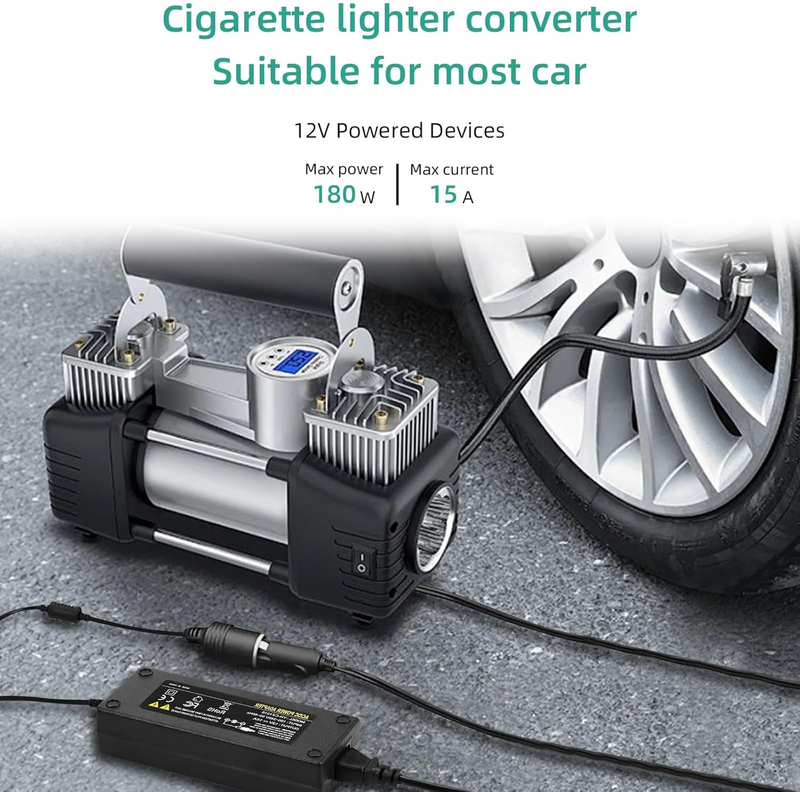 AC to DC Converter, 12V 15A Power Supply Adapter Transformer, AC 100V~240V 180W