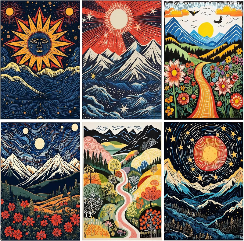 6 Pack Diamond Art Kits for Adults Diamond Painting Kits Gem Art Kits for Adults