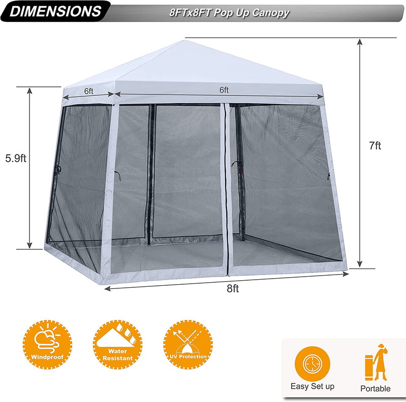 Tent With Netting Wall, White