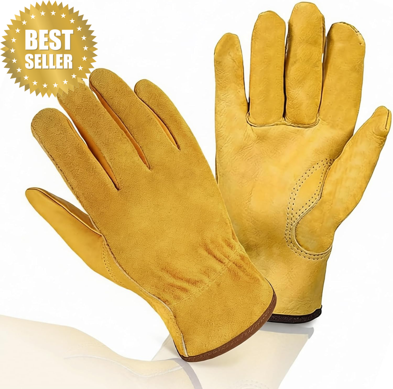 Work Gloves 1 Pair Yellow Flex Grip Tough Gardening Hand Gear