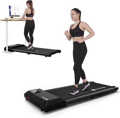 Walking Pad Treadmill 2 in 1 Under Desk Low Noise with Remote Control for Home