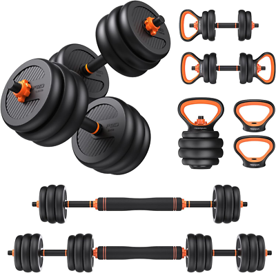 FEIERDUN Adjustable Dumbbells, 20/30/40/50/70/90lbs Free Wei