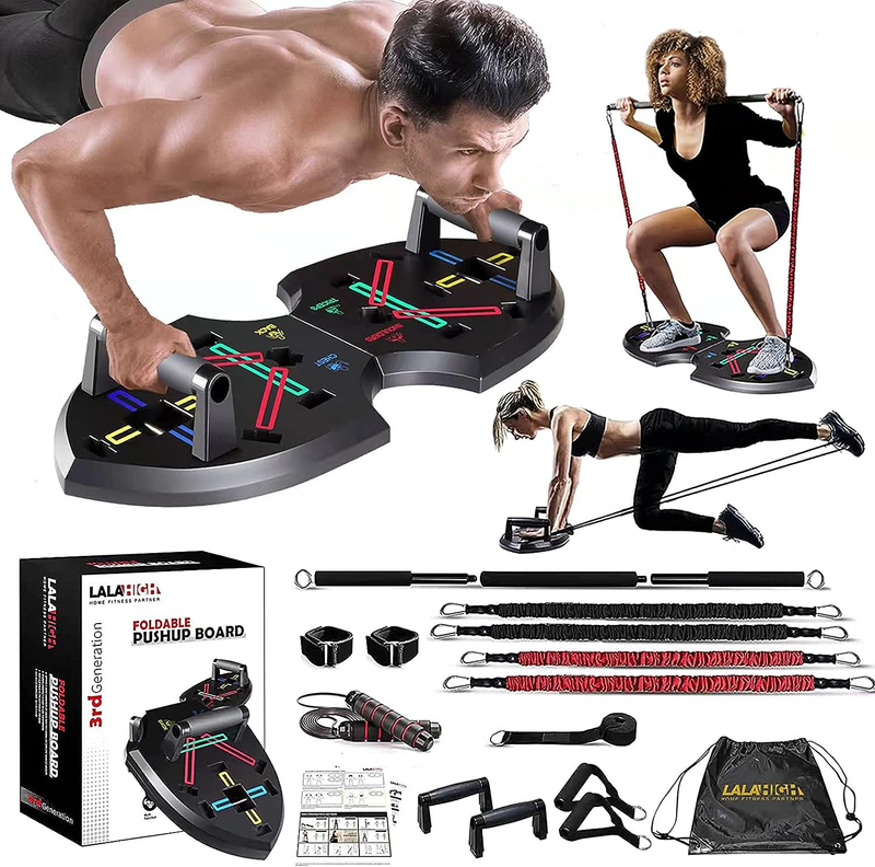 Exercise Equipment With 22 Gym Accessories, 25 In 1 Push Up Board Fitne