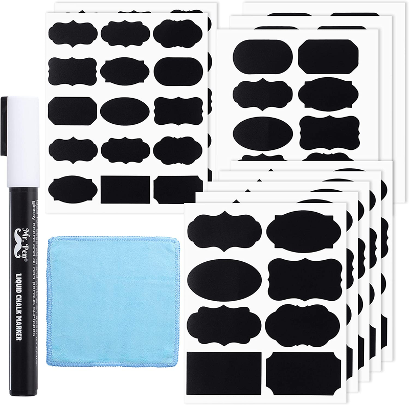 - Chalkboard Labels, 100Pc, Assorted Shapes, 1 White Chalk M