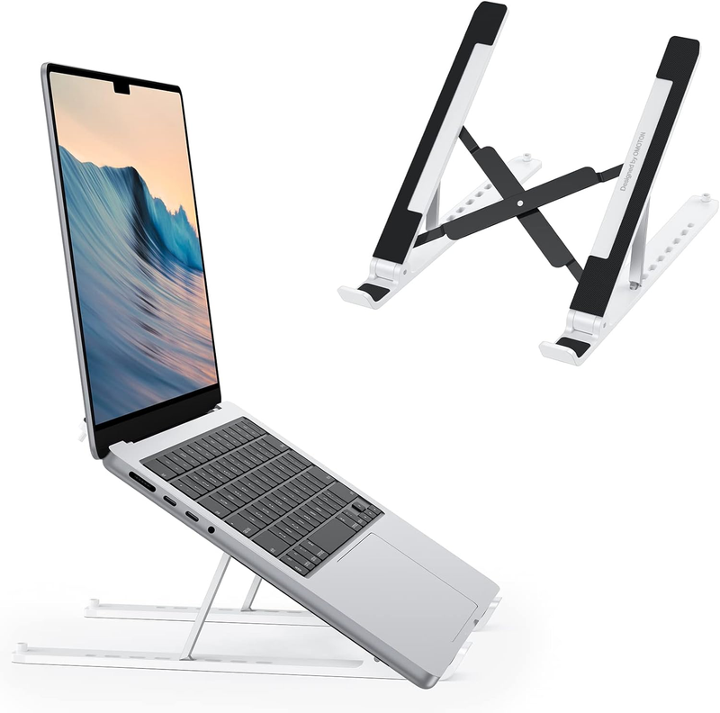 Laptop Stand, Laptop Stand for Desk Ergonomic 7-Levels Angles Adjustable Comput