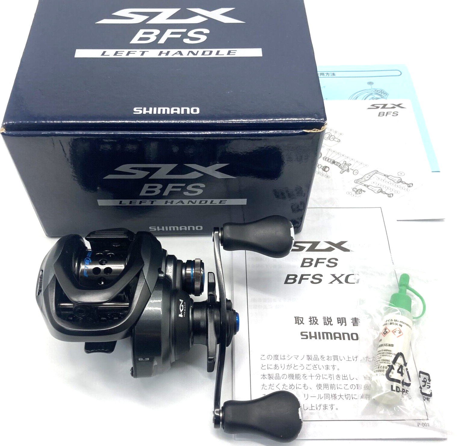 Shimano 21 SLX BFS Left Handed 6.3 Bait Casting Reel In Box