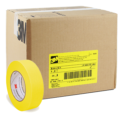 3M 06654 Automotive Refinish Yellow Masking Tape 1.5