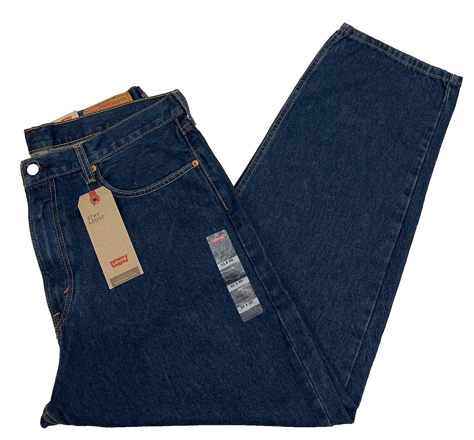 Levis Mens Stay Loose Mens Denim Jeans 36x30 #0010 W36L30 Levis Mens Stay Loose Mens Denim Jeans 36x30 #0010 W36L30
