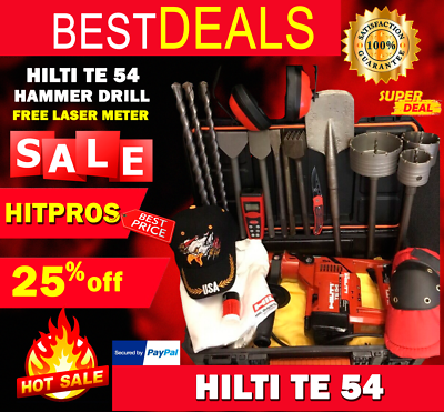 HILTI TE 54 HAMMER DRILL GREAT CONDITION FREE LASER