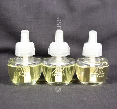 3 NWOP Air Wick Scented Oil Refills - LIGHT YELLOW COLOR - NO LABEL