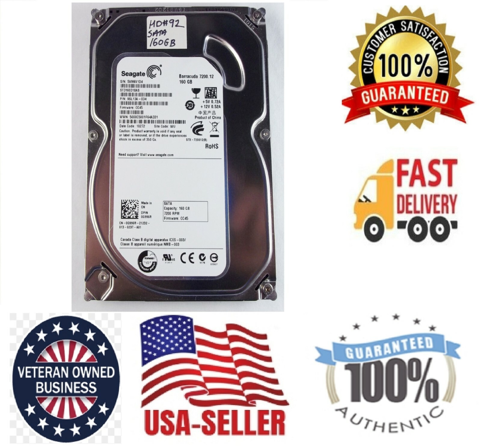 Seagate 7200.12 160GB HDD 3.5インチ Seagate Barracuda 7200.12 160GB 7200RPM 3.5