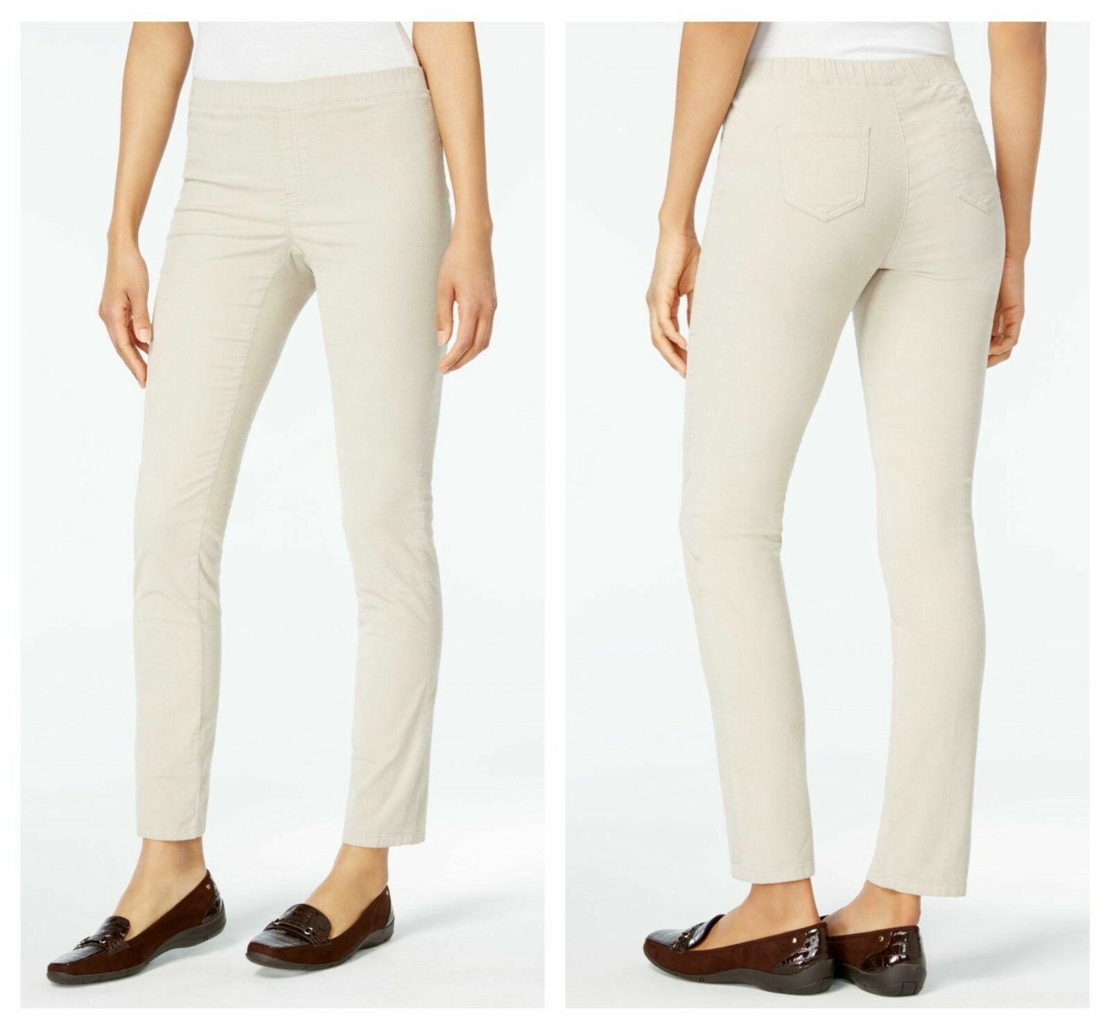 KAREN SCOTT SOFT STRAIGHT VELOUR PULL ON PANTS in Stone Sz PL NWT $ 47 | eBay