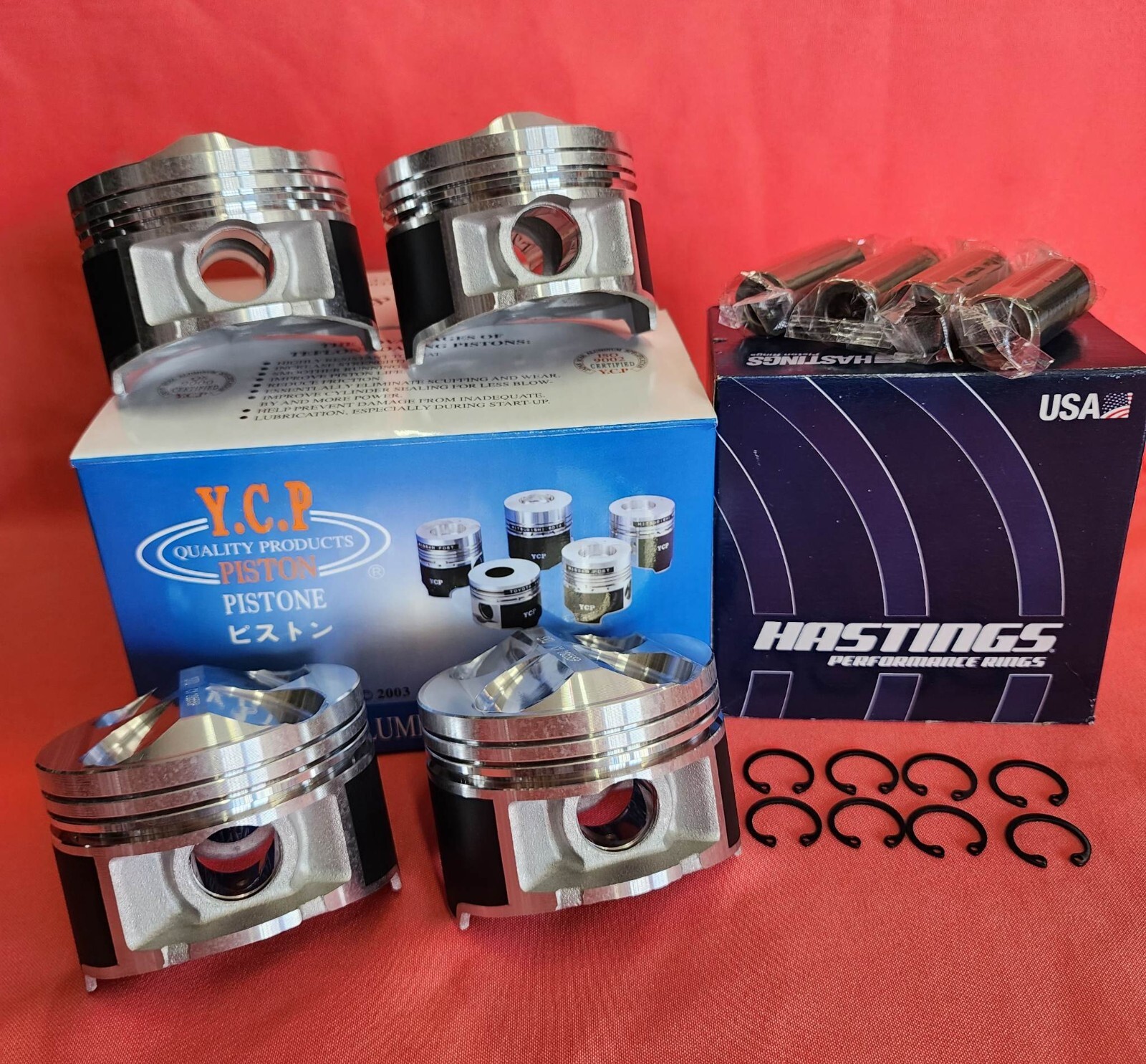 YCP 84.5mm High Compression Pistons + Hastings Honda Acura YCP 84.5mm High Compression Pistons + Hastings Honda Acura