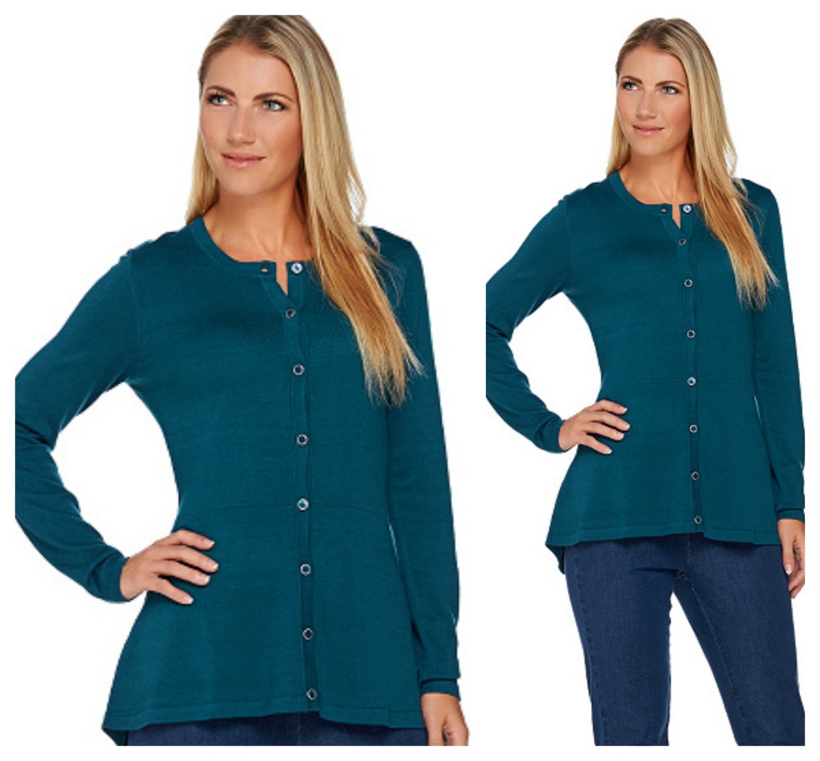 peplum cardigan sweater