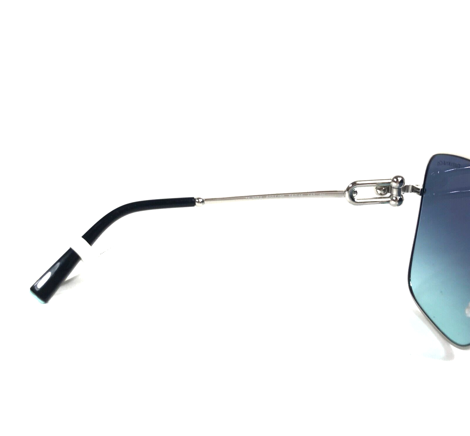 Pre-owned Tiffany & Co . Sunglasses Tf3094 6001/9s Silver Oversized Square W/ Blue Gradient