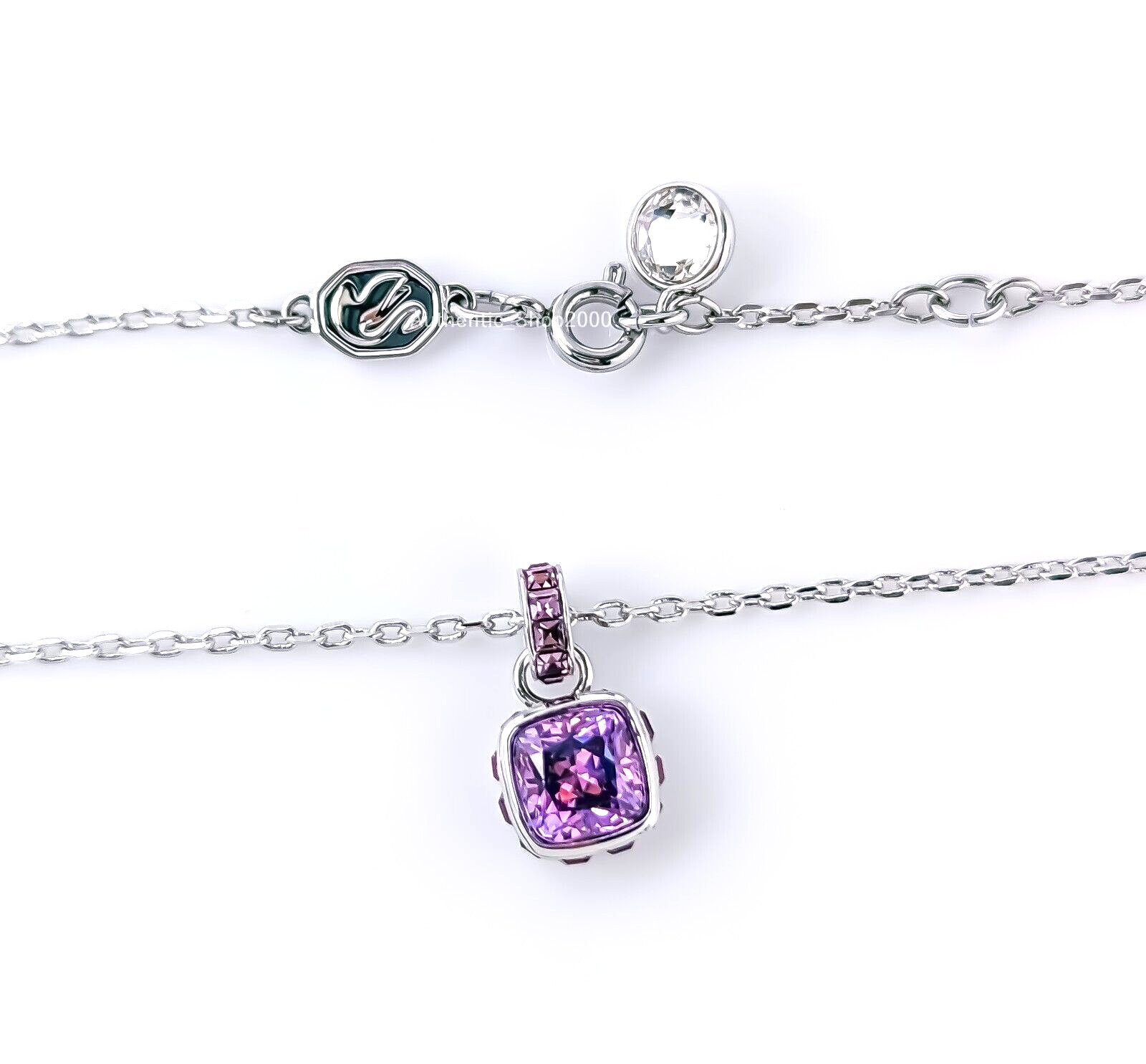 SWAROVSKI紫ネックレス NEW 100% SWAROVSKI Brand Gift Purple Crystal Birthstone