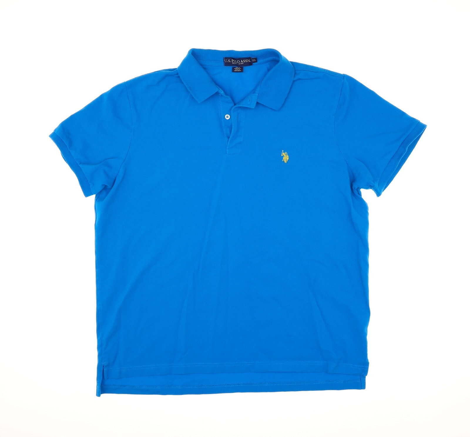 U.S. Polo Assn. L58126 Mens Blue Pique Small Pony Short