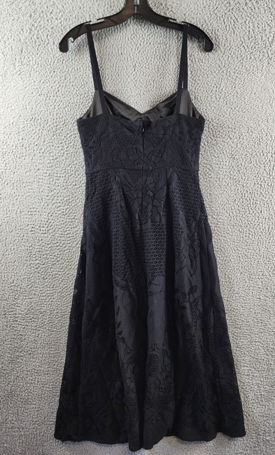 Kobi Halperin Willow Floral Lace Sweetheart Midi Dress Women's 4 Black Back Zip - Picture 8 of 15