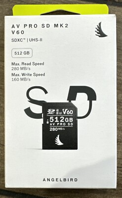 New Angelbird AV PRO SD MK2 V60 512GB UHS-II U3 SDXC Memory Card #AVP512SDMK2V60