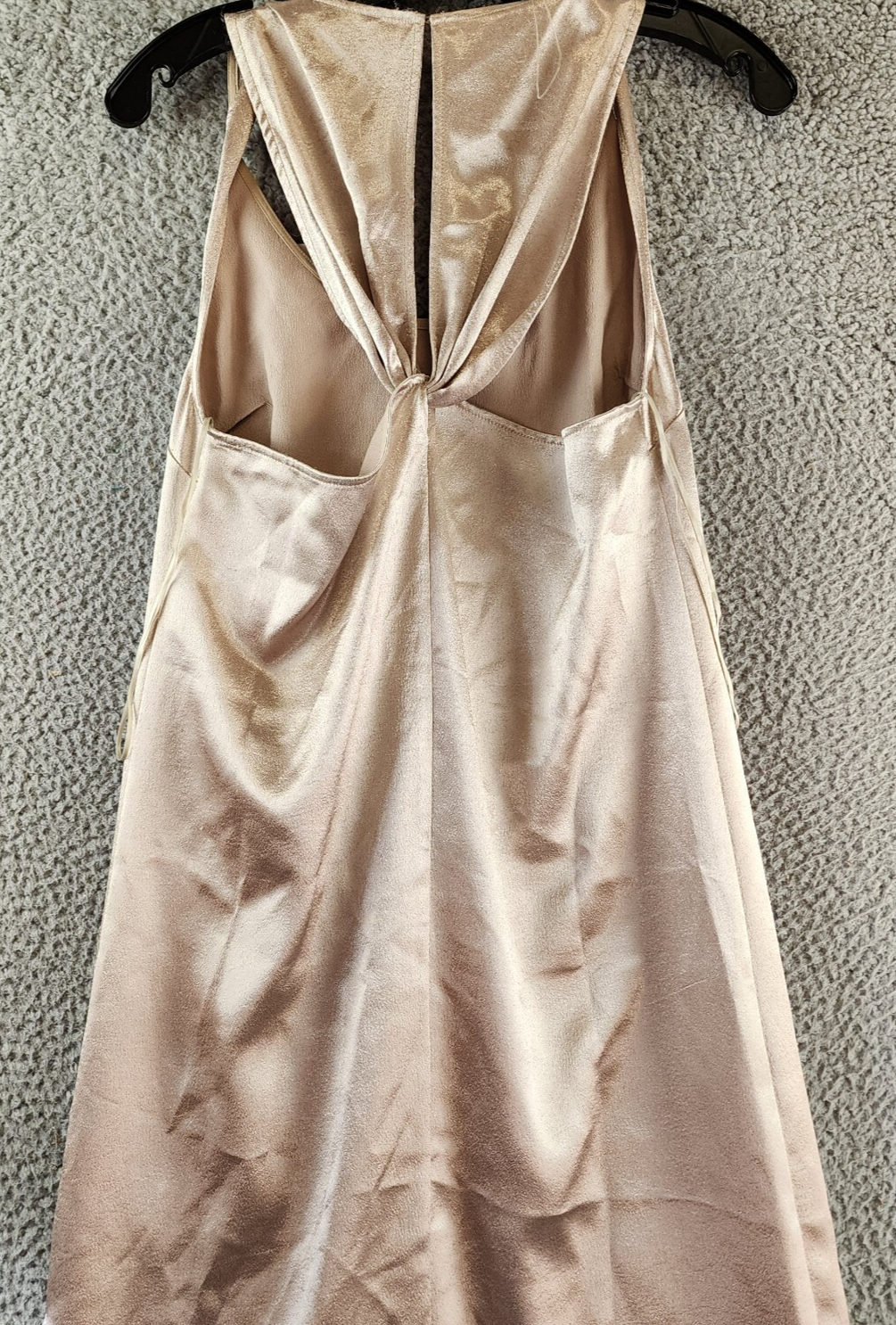 REISS Lottie Metallic Maxi Dress Women's 6 Silver Scoop Neck Back Button Closure - Picture 15 of 15