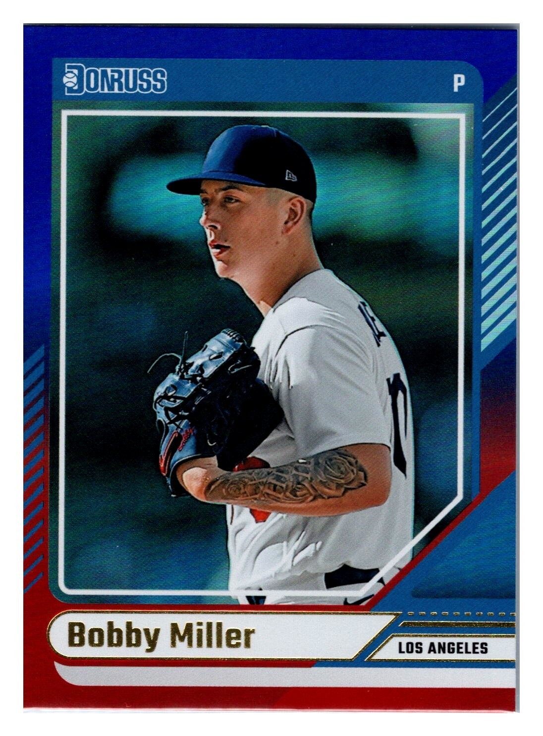 ドジャース　BOBBY MILLER 69 Bobby Miller Los Angeles Dodgers 2024 Donruss Red & Blue