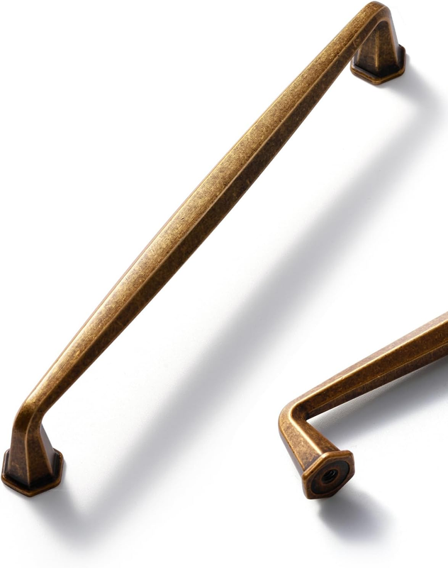 10 Pack Antique Brass Cabinet Pulls 6.3