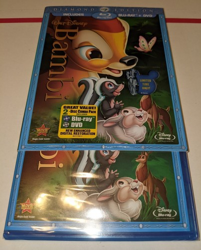 NEW Walt Disney's Bambi Diamond Edition 2 Disc Blu-Ray DVD