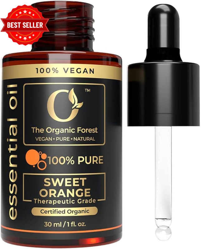 Plant Based Orange Essential Oil for Diffuser, Natural Cleaning Solutions, Aroma