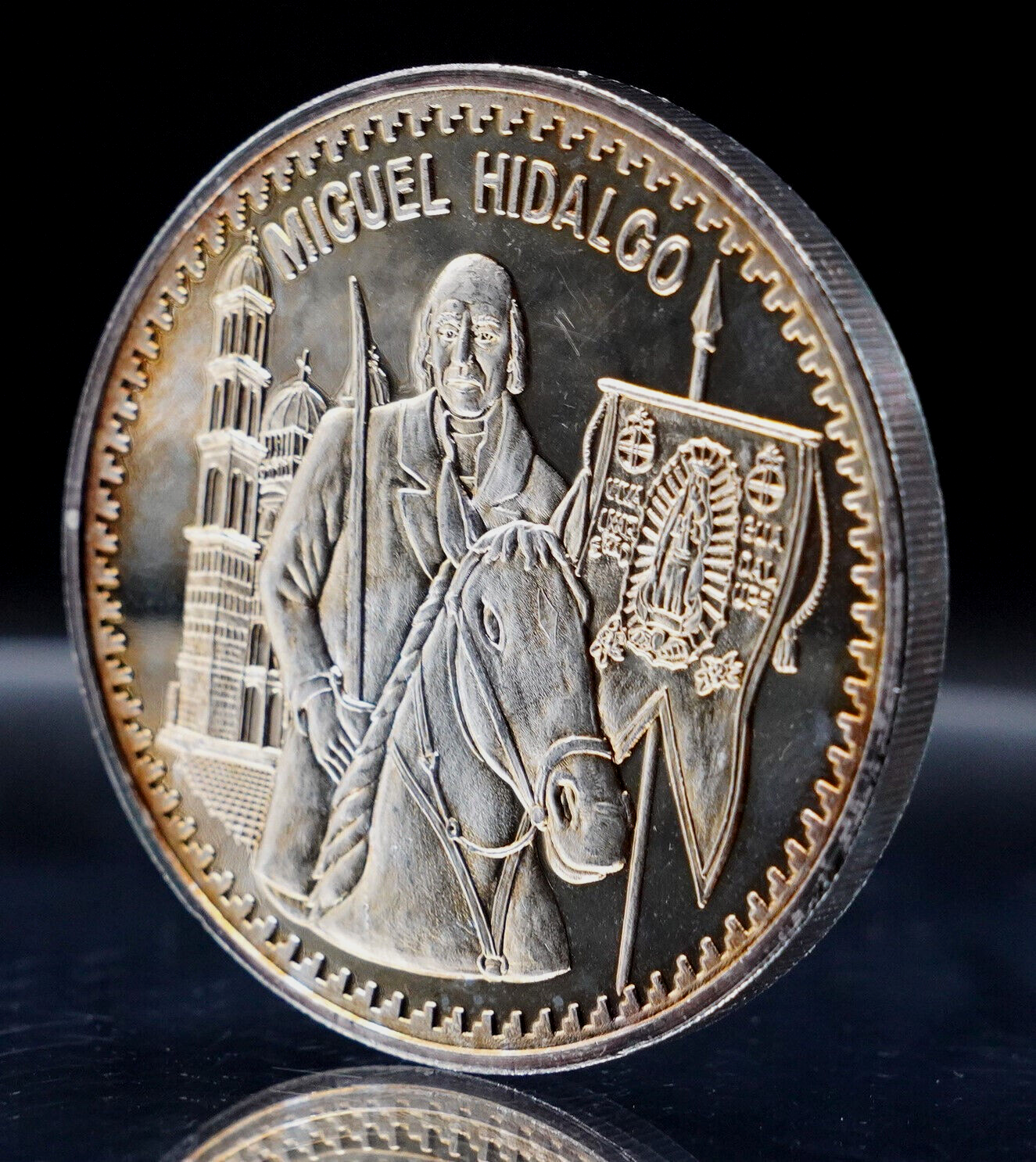 Chapado en Laton シルバ　Ms2 Miquel Hidalgo Priest Horse Dos Onzas Plata Pura 2oz 999