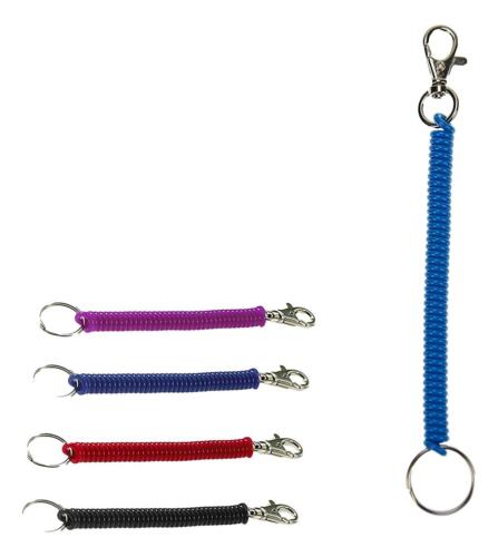 Lucky Line 41301 Key Ring Coil with Trigger Snap 5 Count in Assorted Colors 