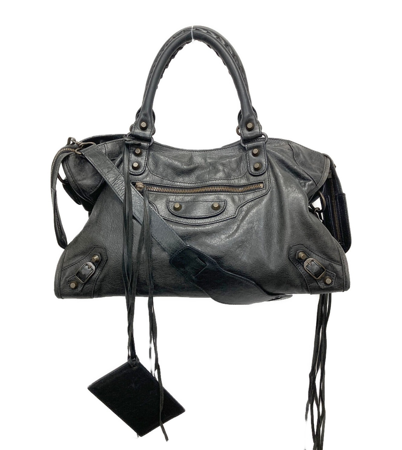 バッグ BALENCIAGA The City 2way 115748 Bag BALENCIAGA the City Bag Black Leather 2way 115748 Y2K
