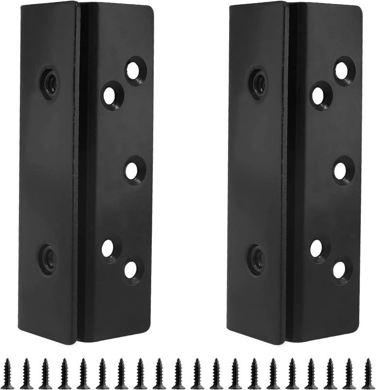 Biaungdo 2 Pcs Bed Frame Bed Post Double Hook Slot Bracket, Heavy Duty Bed Hardw