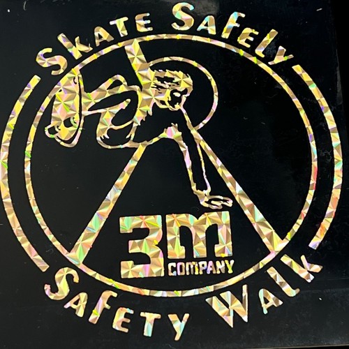 Vintage 1980’s Prismatic Skate Safely 3M Company Safety Walk