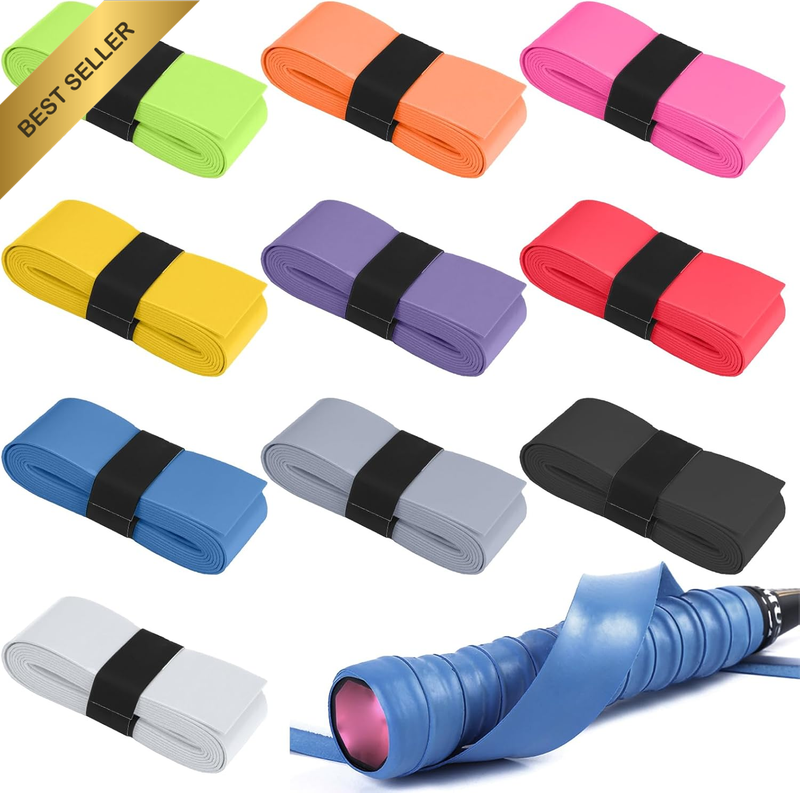 10 Pcs Tennis Grip Tape, Badminton Racket Grip, Squash Racket Racquet Grip Tape,